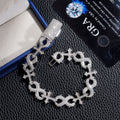 13mm Spiked Cross Iced Cuban Chain — 925 Silver - 925 sterling silver moissanite